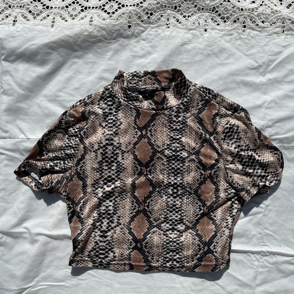 Shein snakeskin patterned top